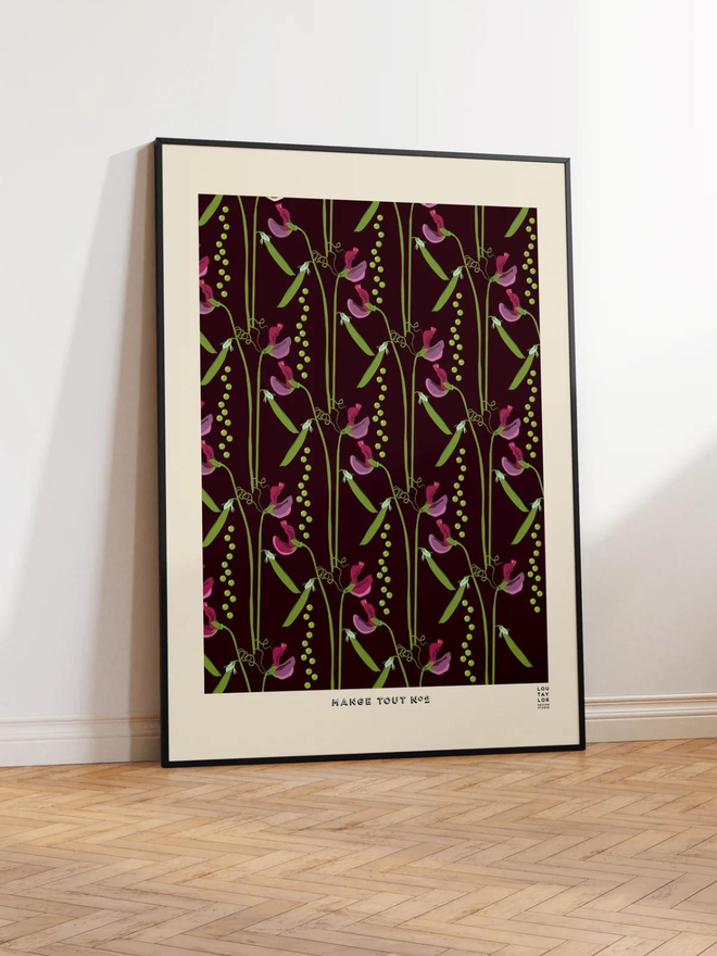 purple mangetout giclée print