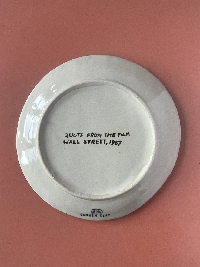 Wall Street – 'Lunch Is For Wimps' Stoneware Plate