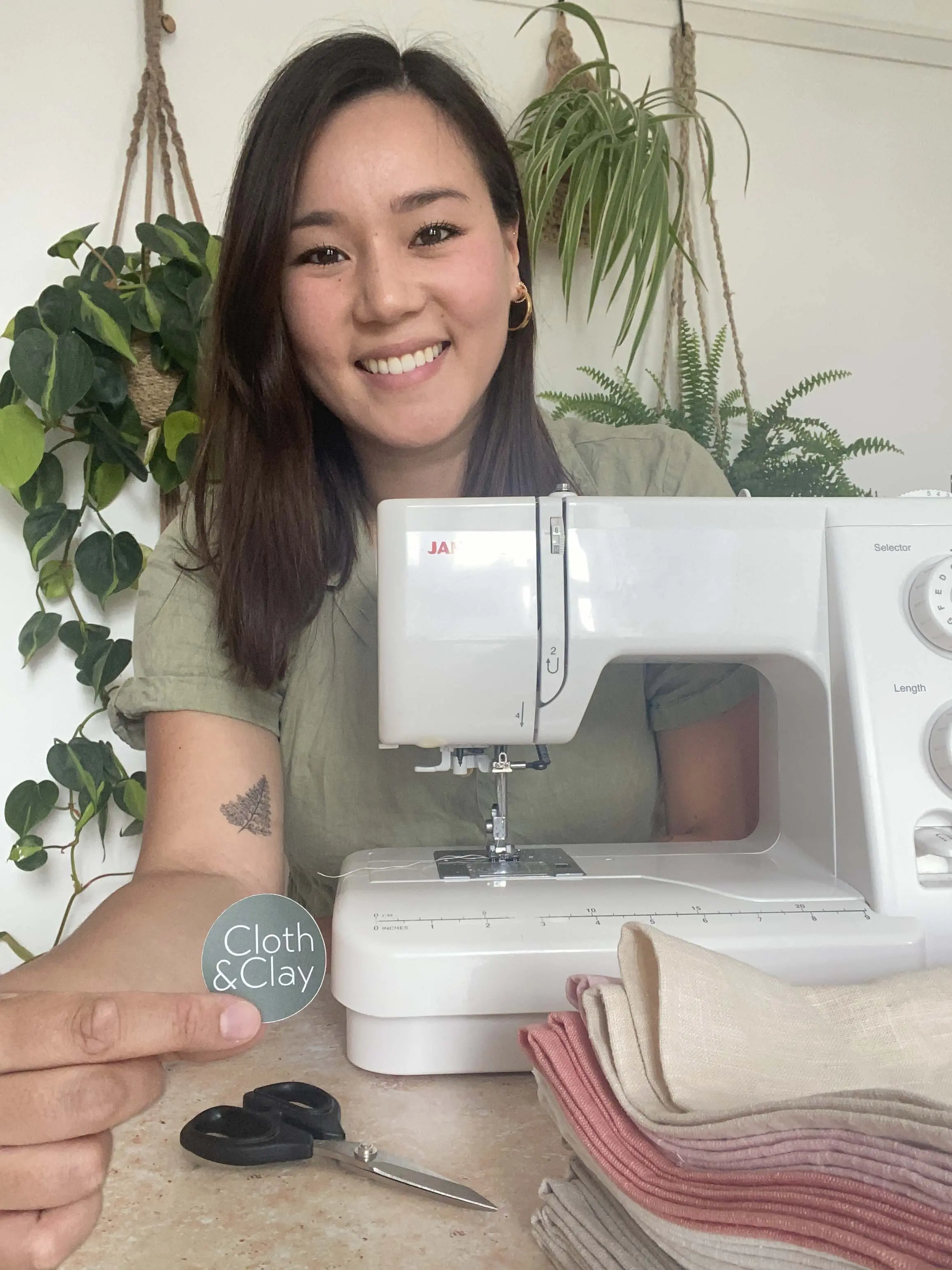 Cloth & Clay founder Charlotte in her studio