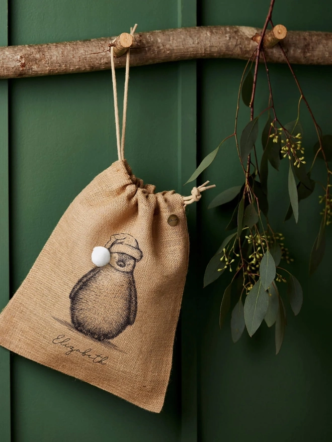 Personalised Christmas Sack, Small, Penguin