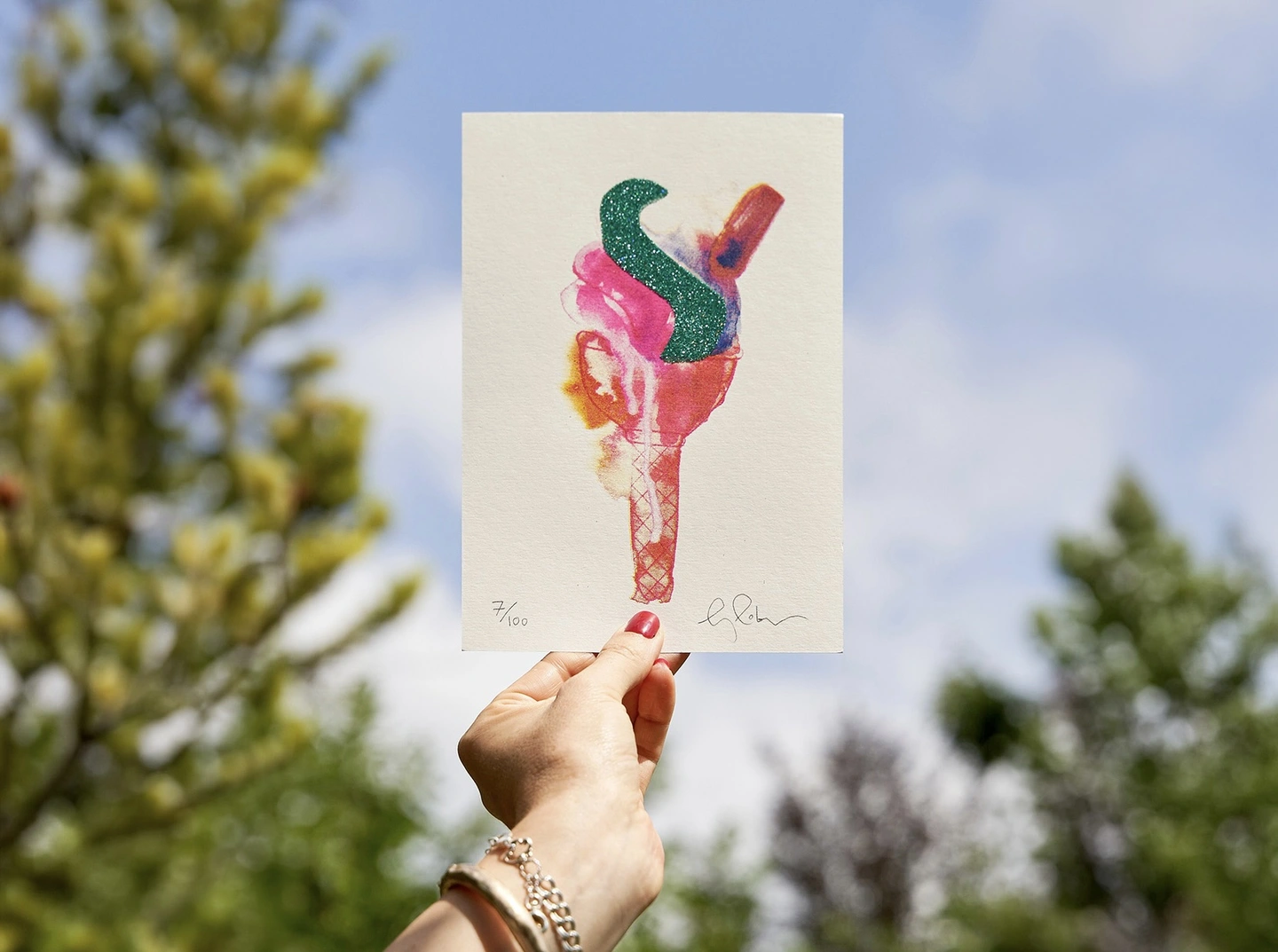 Glitter 99flake ice cream screenprint