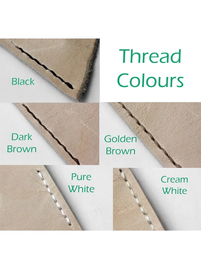 Thread colours on natural cream