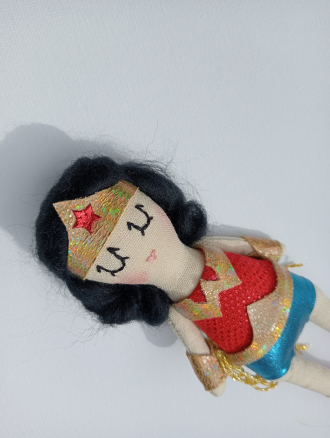 Wonder woman vintage inspired mini decorative icon doll