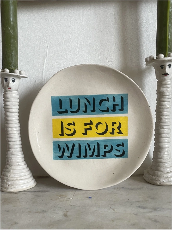 Wall Street – 'Lunch Is For Wimps' Stoneware Plate