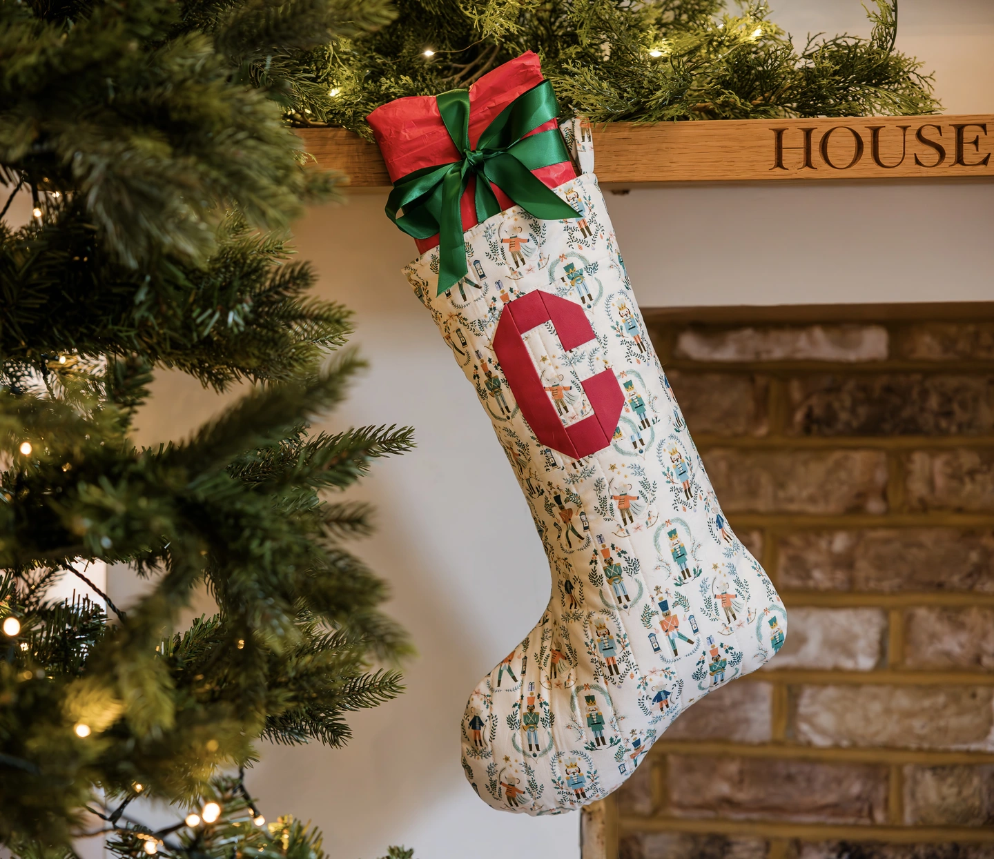 Personalised quilted stocking