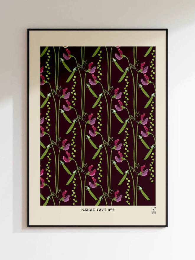 purple mangetout giclée print