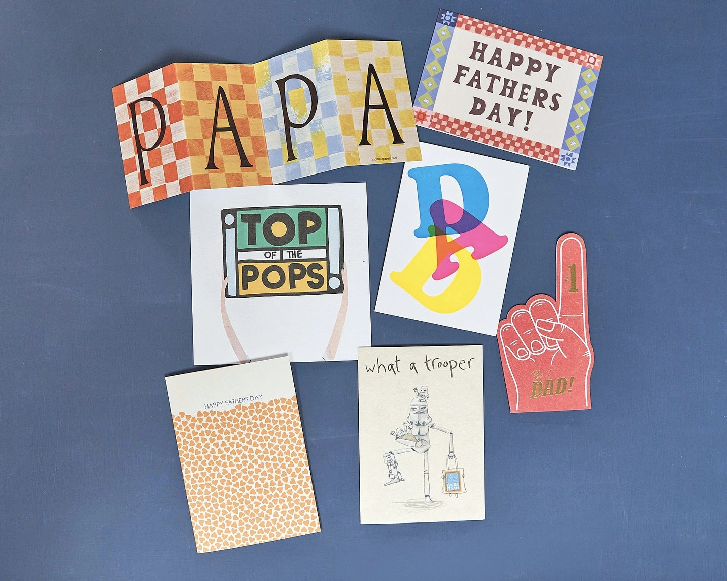 Father's Day cards with a mix of messages