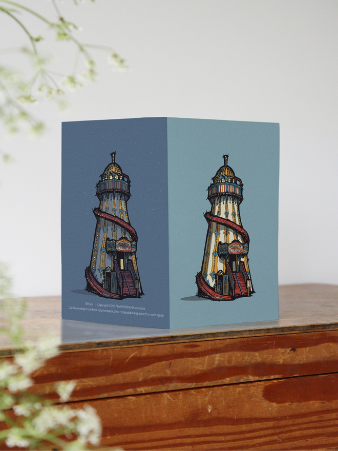 vintage helter skelter illustrated card