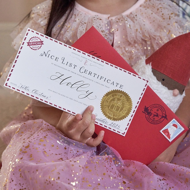 Magical Christmas nice list certificate 