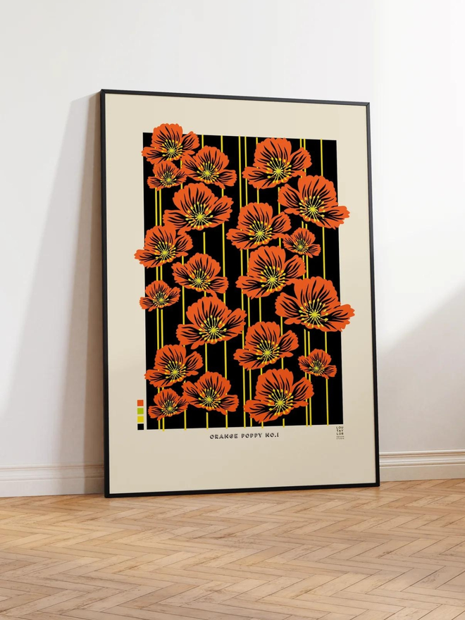 orange poppy Giclee print