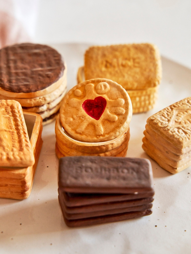 Heart Jammy Dodger Biscuit Trinket Box