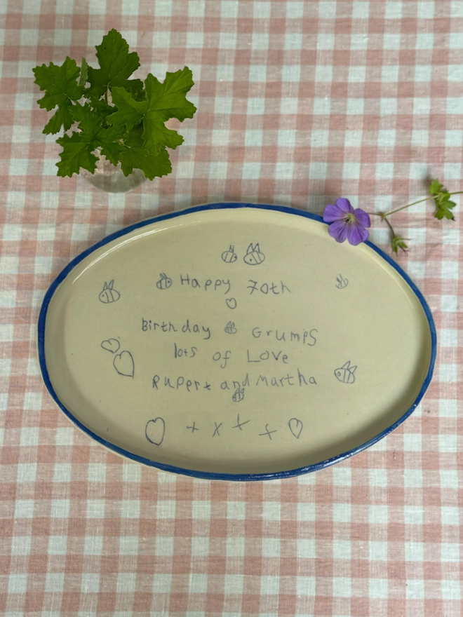 personalised ceramic platter