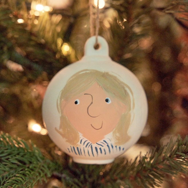 Personalised portrait bauble
