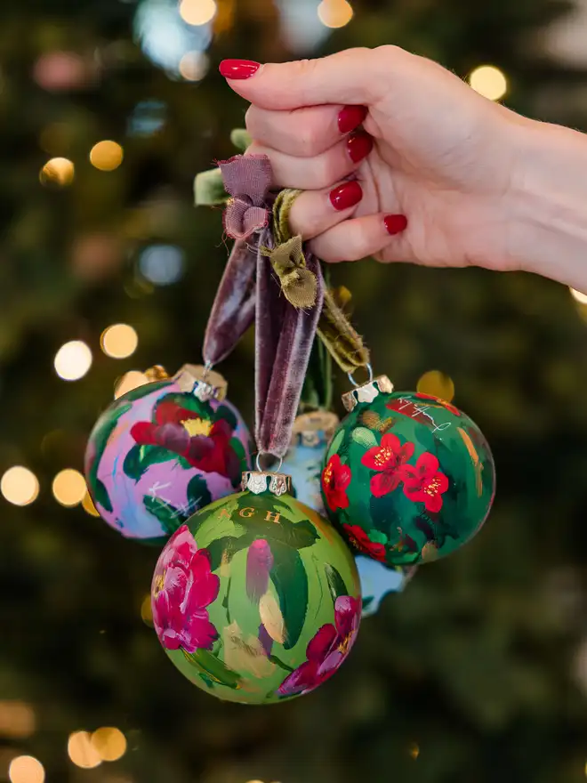 Hand painted baubles