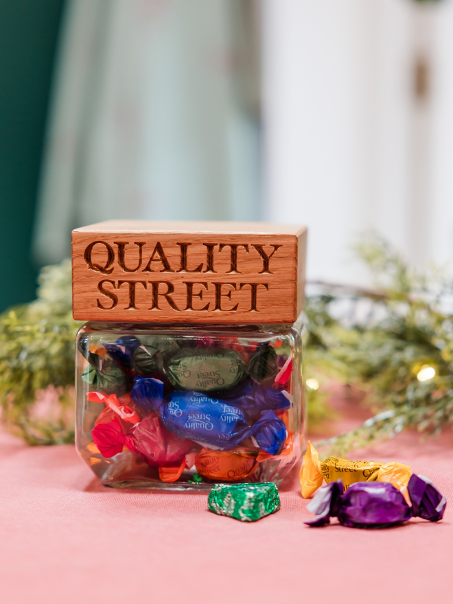 Quality street jar