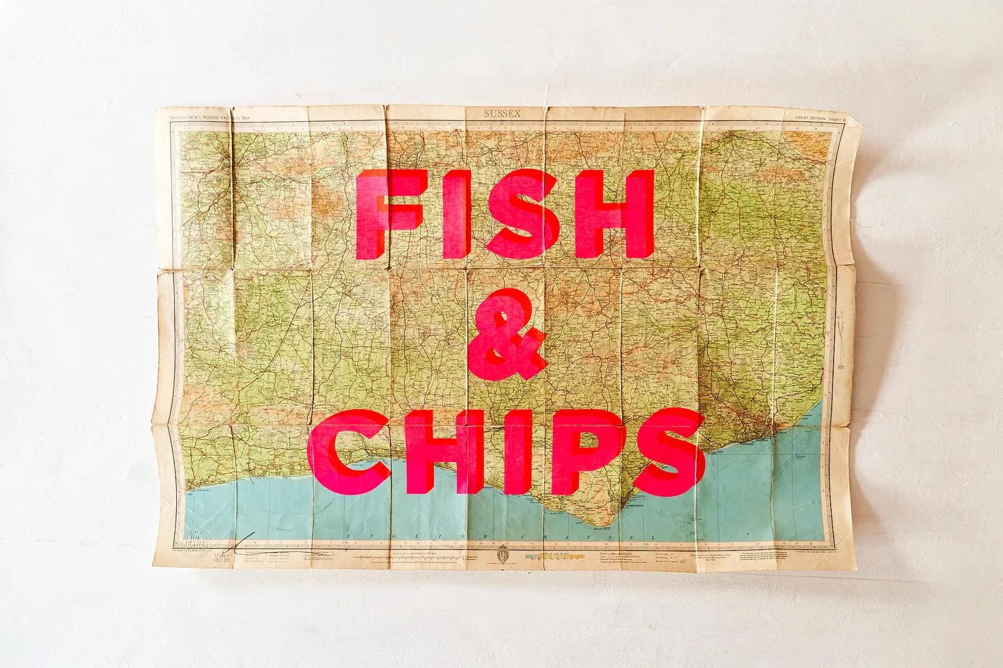 Fish and chips print