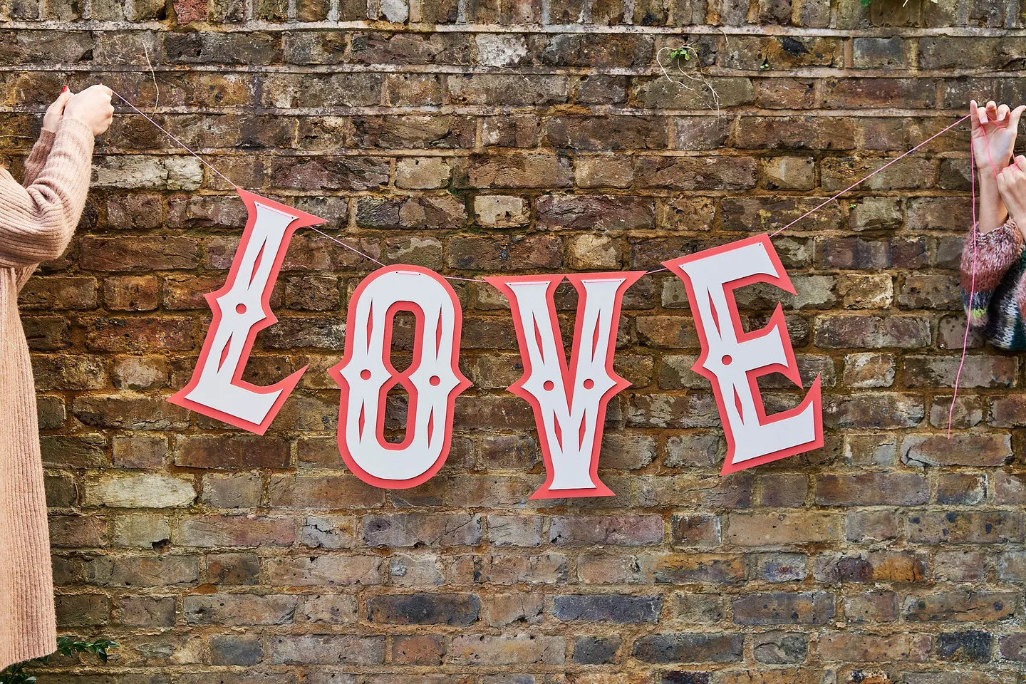 Love giant letter bunting