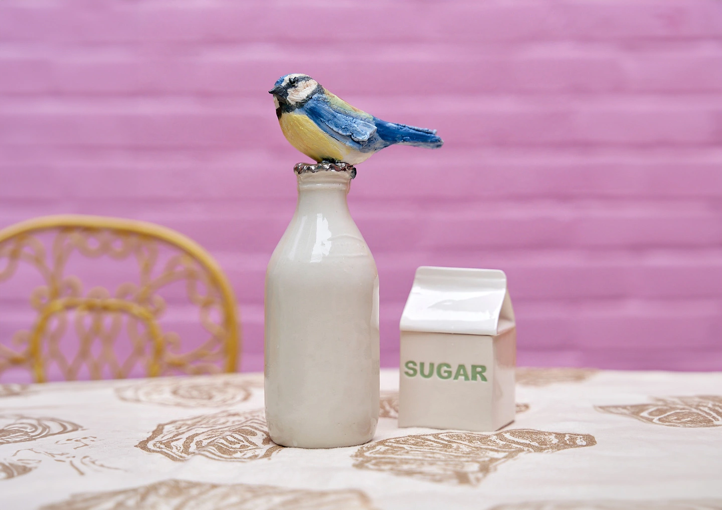 Ceramic milk bottle