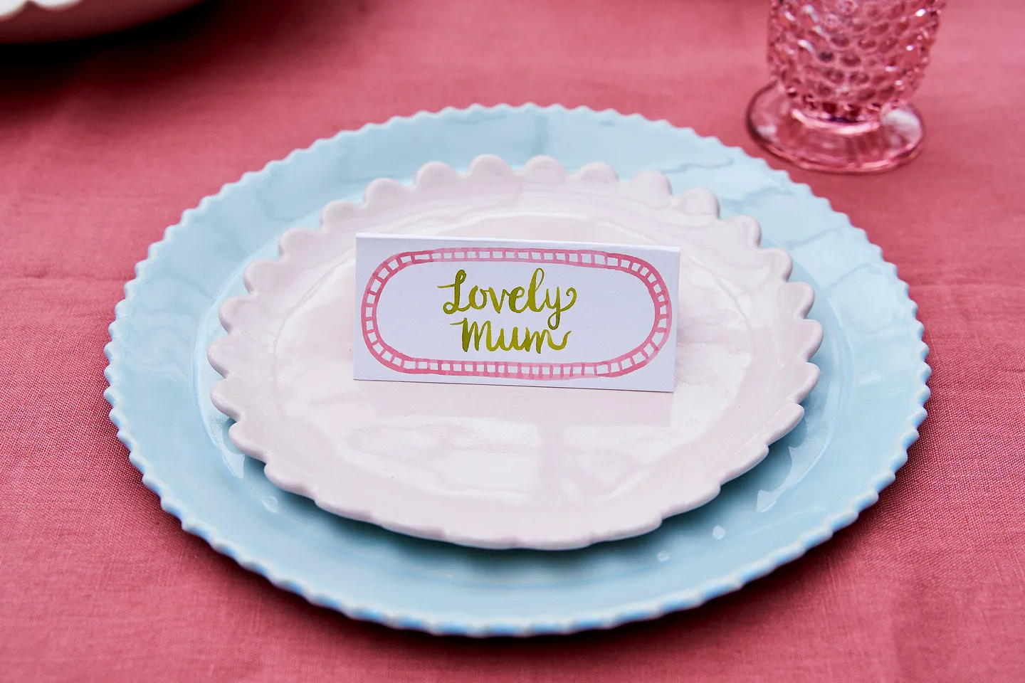 Personalised hand painted name setting