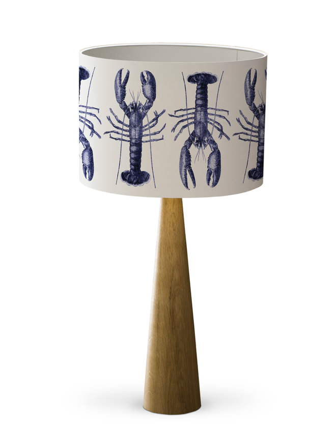 Mountain and Molehill – Blue Lobster Lampshade on base cut out with white inner