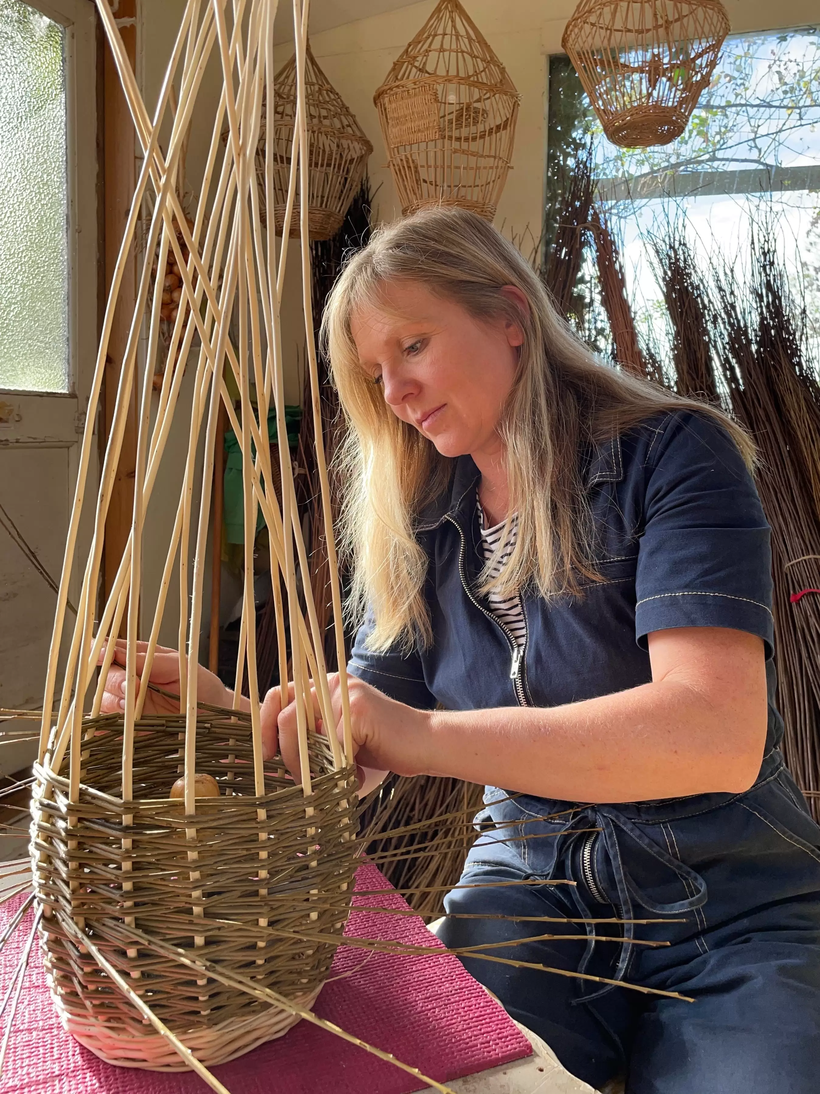 Mushroom Rattan Basket – Handcrafted Whimsical Basket for Nature