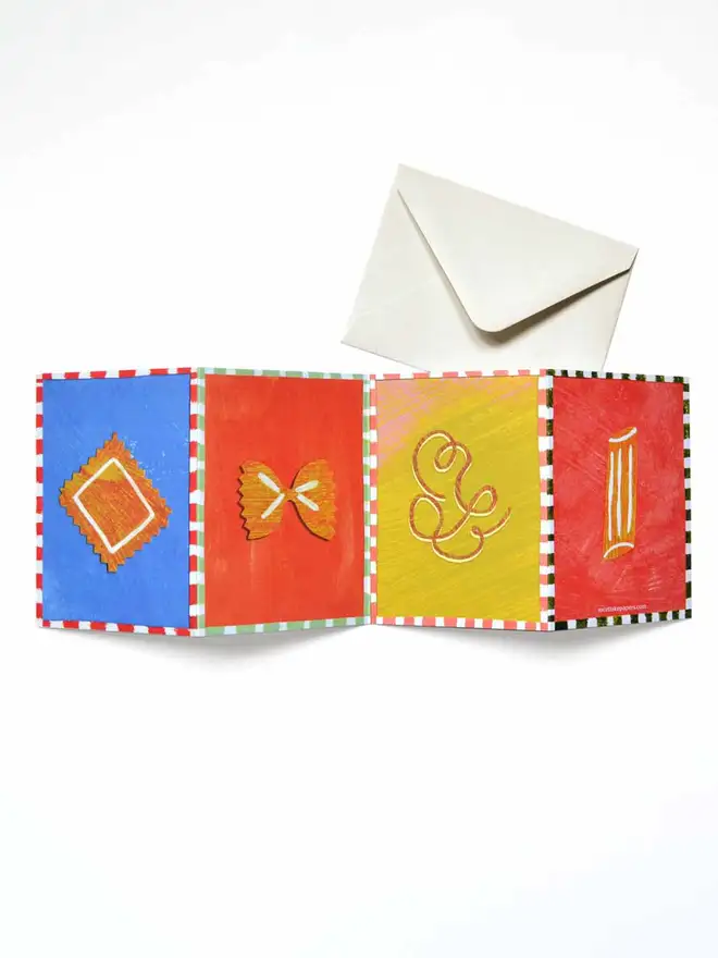 Pasta concertina card