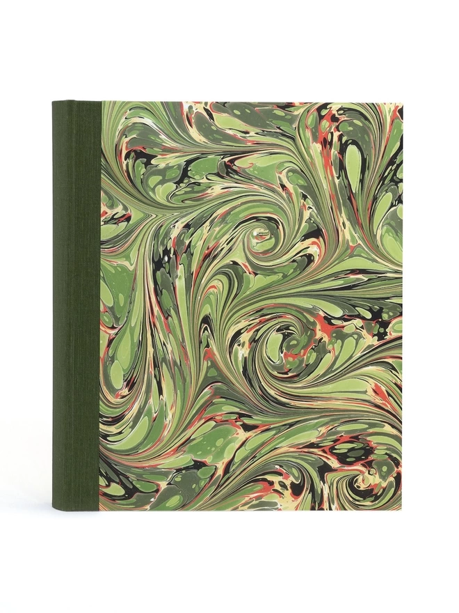 Marbled Photo Album - Green, Gold & Pink