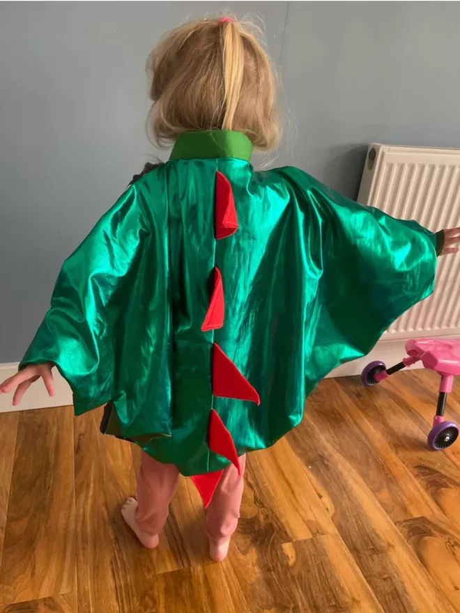 Green and RedDinosaur Dragon Dress Up Wings Cape 