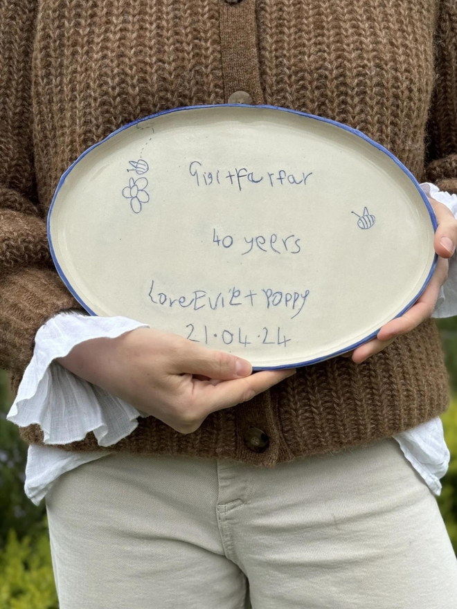 personalised ceramic platter