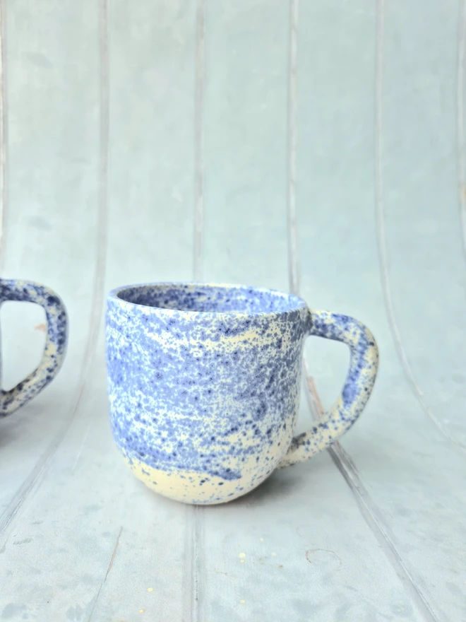 Large ceramic mug, Jenny Hopps Pottery, Blue