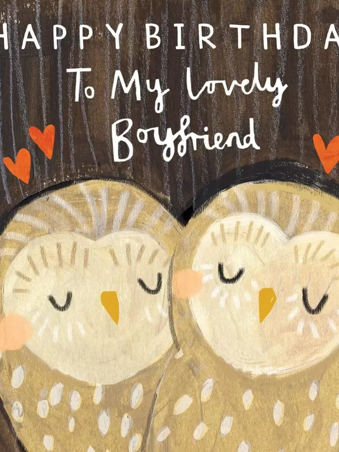 Owl Boyfriend Birthday Card