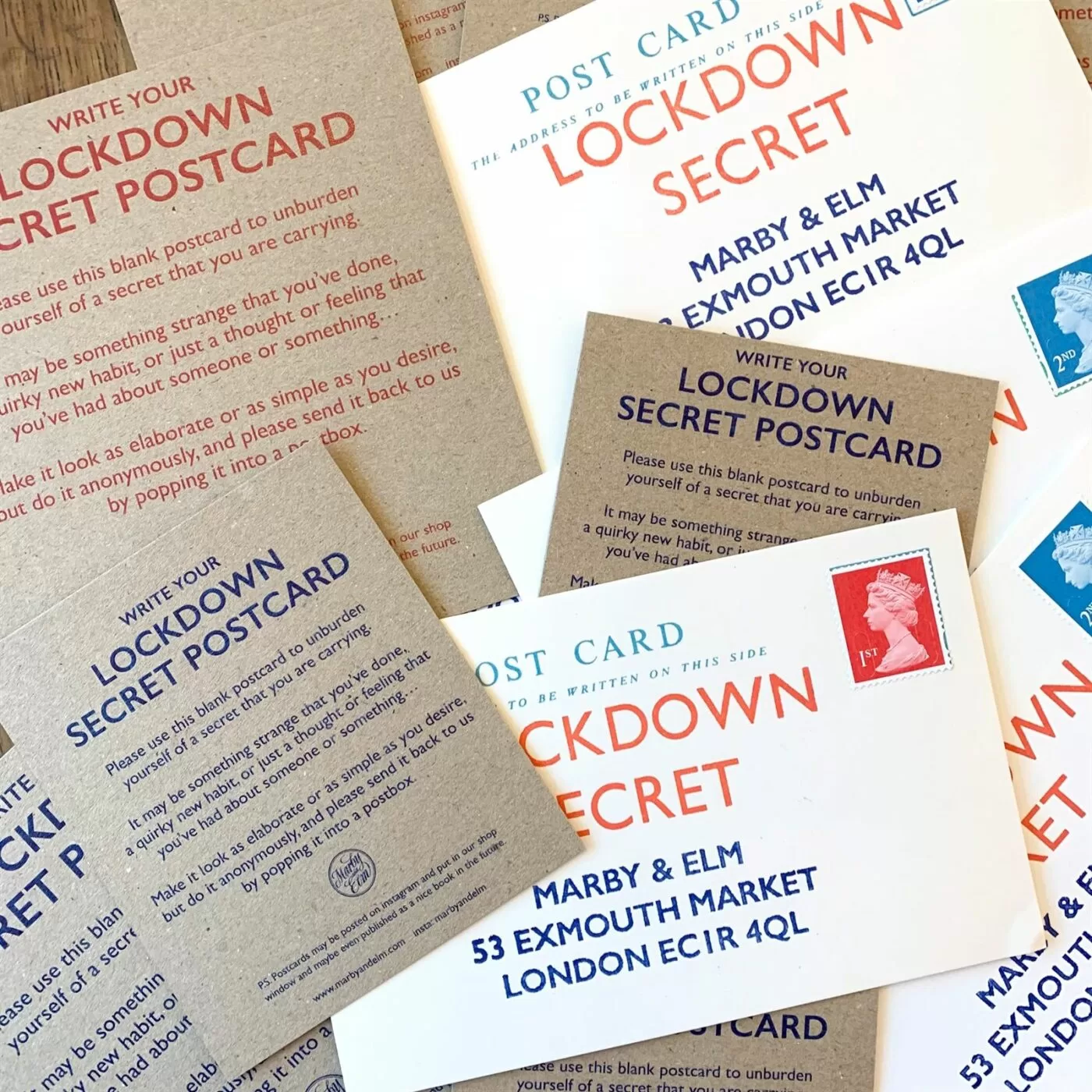 Selection of secret lockdown postcards