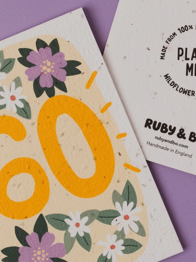 Plantable 60th Birthday Card