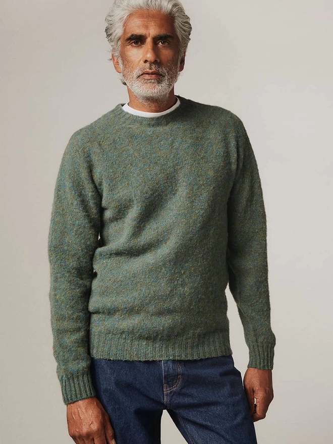 Lunan Brushed Wool Sweater Jade Green