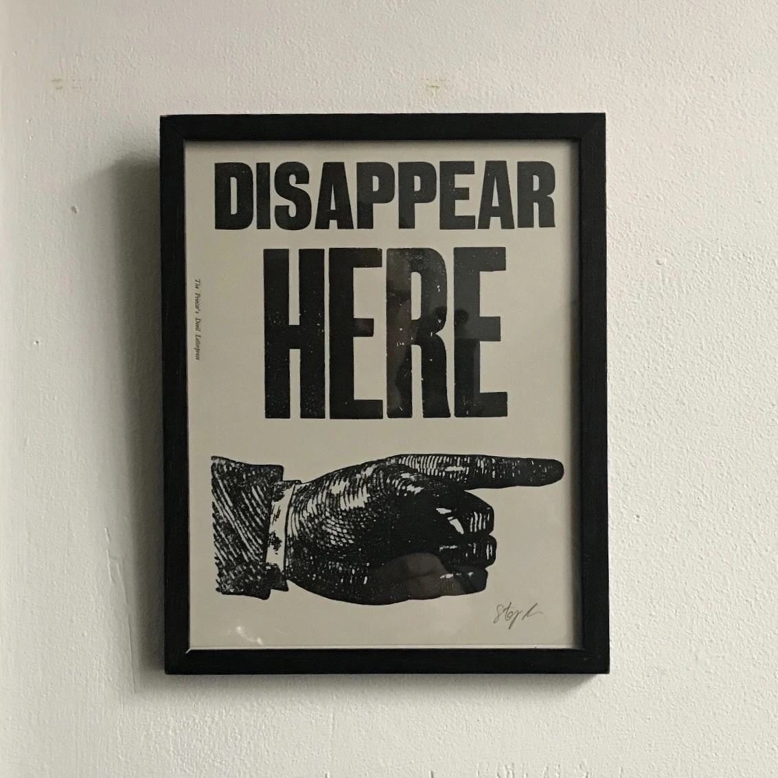 Disappear here print