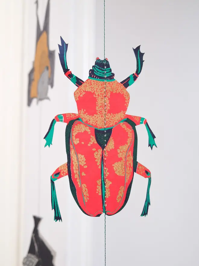 insect screen print hanging halloween decoration