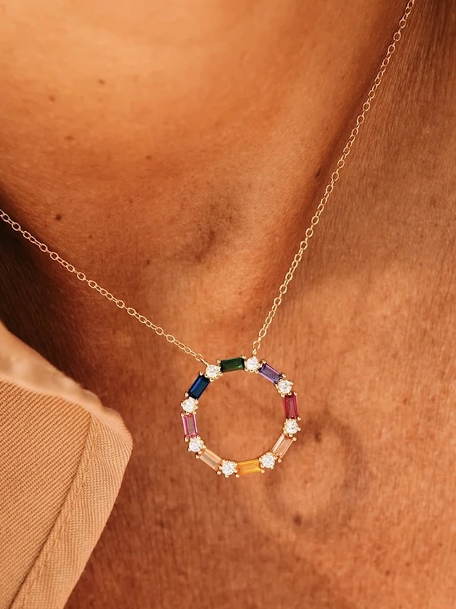 Colours of The Wild Rainbow Gold Necklace