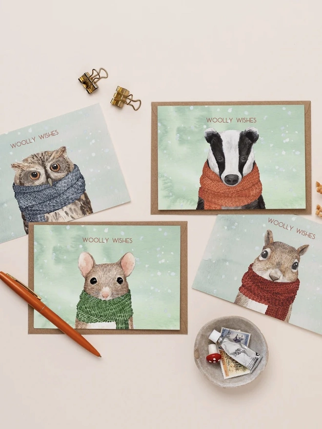 Woolly Wishes Mixed Pack Christmas Cards