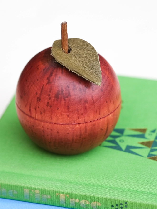 Wooden apple ornament