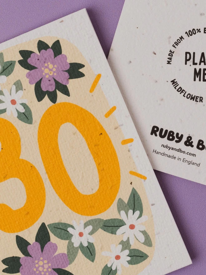 Plantable 30th Birthday Card