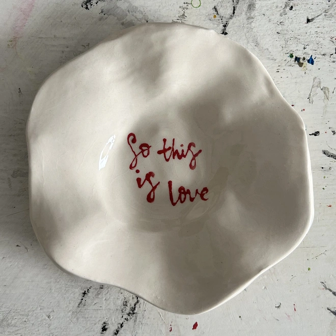 So this is love mini ceramic plate