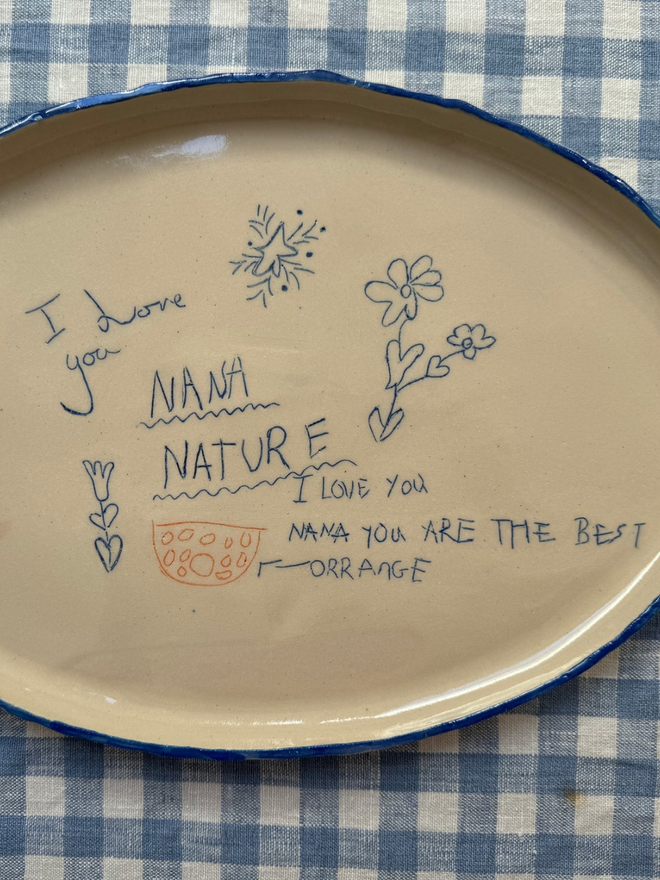 personalised ceramic platter