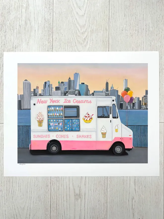 New York Ice Cream Truck Fine Art Print