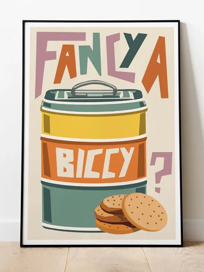 'Fancy A Biccy' Biscuit Art Print