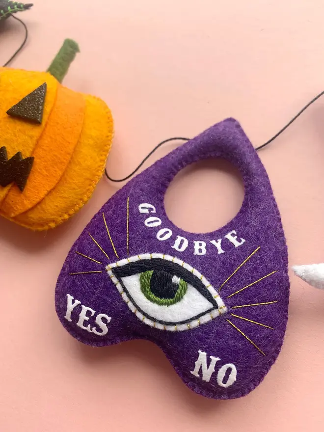 Handmade Embroidered Halloween Bunting/ Garland