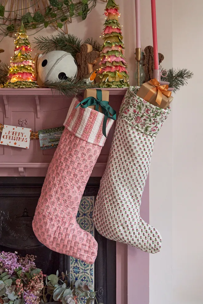 The Charpoy Christmas Mantlepiece Stockings