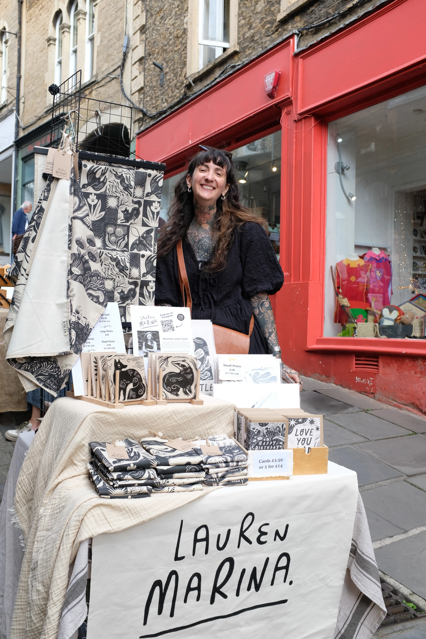 Lauren Marina is an illustrator and artist showing her products at Frome Market