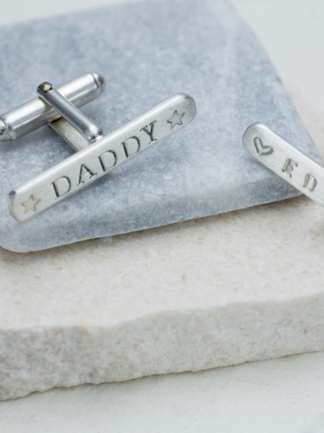 Personalised Skinny Bar Cufflinks