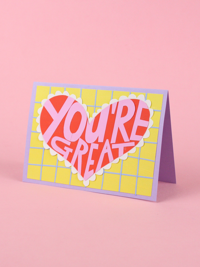 'You're Great' Collaged Card