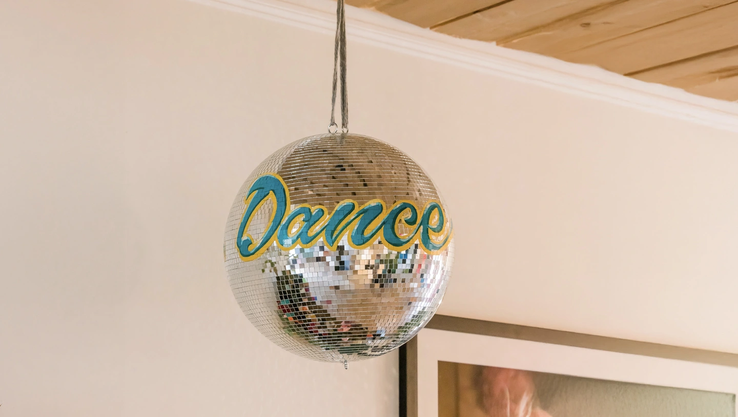 Customised disco ball sign